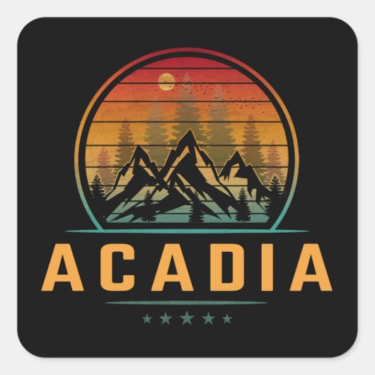 Nationaal park Acadia Vierkante Sticker (Voorkant)