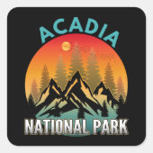 Nationaal park Acadia Vierkante Sticker (Voorkant)