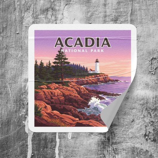 Nationaal Park  Acadia Vierkante Sticker