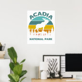 Nationaal Park Acadia Vintage Eland Poster (Thuiskantoor)