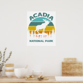 Nationaal Park Acadia Vintage Eland Poster (Keuken)
