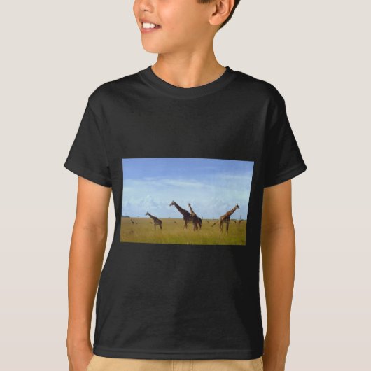 Nationaal park African Safari Giraffe Kenia Nairob T-shirt (Voorkant)