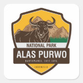 Nationaal Park Alas Purwo Indonesië Vierkante Sticker (Voorkant)