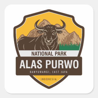 Nationaal Park Alas Purwo Indonesië Vierkante Sticker