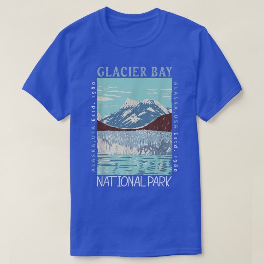 Nationaal Park Alaska - Afgedankte vintag T-shirt (Design voorkant)