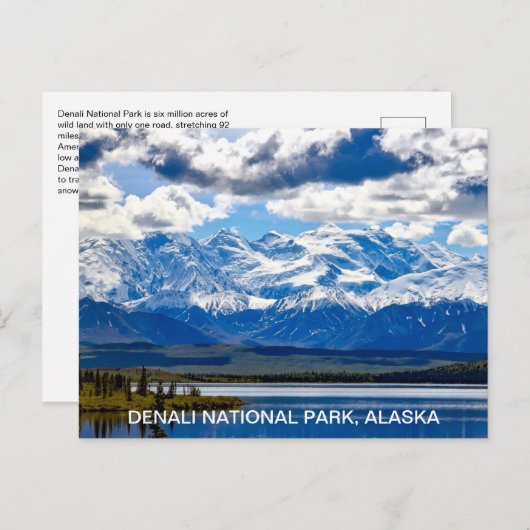 Nationaal park Alaska Denali Briefkaart (Voorkant / Achterkant)