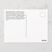 Nationaal park Alaska Denali Briefkaart (Achterkant)