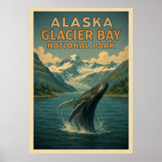 Nationaal park Alaska Glacier Bay V02 Poster