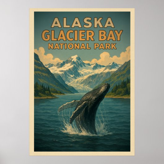 Nationaal park Alaska Glacier Bay V02 Poster (Voorkant)