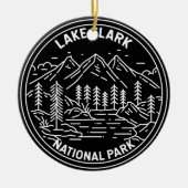 Nationaal park Alaska -  monoline Keramisch Ornament (Voorkant)