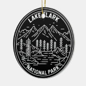 Nationaal park Alaska -  monoline Keramisch Ornament (Links)