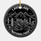 Nationaal park Alaska -  monoline Keramisch Ornament (Achterkant)