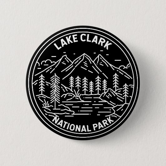 Nationaal park Alaska -  monoline Ronde Button 5,7 Cm (Voorkant)
