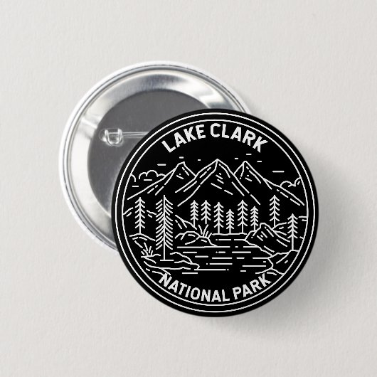 Nationaal park Alaska -  monoline Ronde Button 5,7 Cm (Voorkant /achterkant)