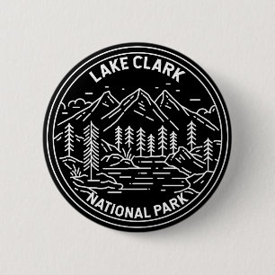 Nationaal park Alaska -  monoline Ronde Button 5,7 Cm
