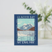 Nationaal Park Alaska Retro Glacier Briefkaart (Staand voorkant)