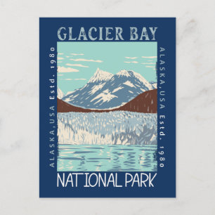 Nationaal Park Alaska Retro Glacier Briefkaart