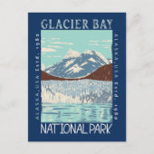 Nationaal Park Alaska Retro Glacier Briefkaart (Voorkant)