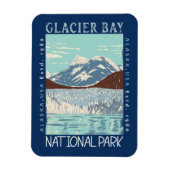 Nationaal Park Alaska Retro Glacier Magneet (Verticaal)