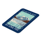 Nationaal Park Alaska Retro Glacier Magneet (Linkerzijde)