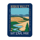 Nationaal park Alaska Retro in Kobuk Magneet (Verticaal)