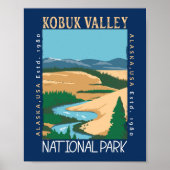 Nationaal park Alaska Retro in Kobuk Poster (Voorkant)