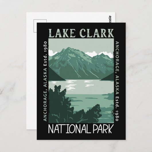Nationaal park Alaska —  verhit Briefkaart (Voorkant / Achterkant)