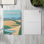 Nationaal park Alaska Vintage Kobuk Valley Briefkaart<br><div class="desc">Kobuk Valley vectorkunstontwerp. Het park is een Amerikaans nationaal park in het noordwesten van Alaska.</div>