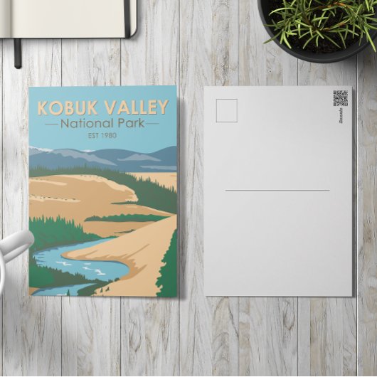 Nationaal park Alaska Vintage Kobuk Valley Briefkaart