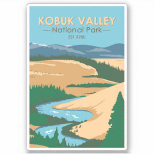 Nationaal park Alaska Vintage Kobuk Valley Sticker