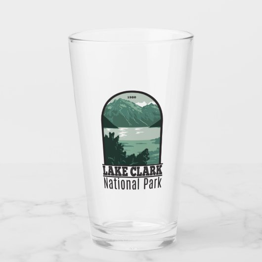 Nationaal park Alaska Vintage Lake Clark Glas (Voorkant)