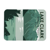 Nationaal park Alaska Vintage Lake Clark Magneet (Horizontaal)