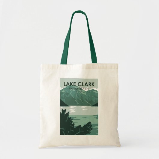 Nationaal park Alaska Vintage Lake Clark Tote Bag (Voorkant)