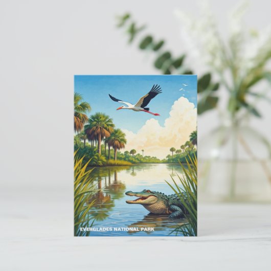Nationaal park Alligator en Heron Everglades Briefkaart (Staand voorkant)