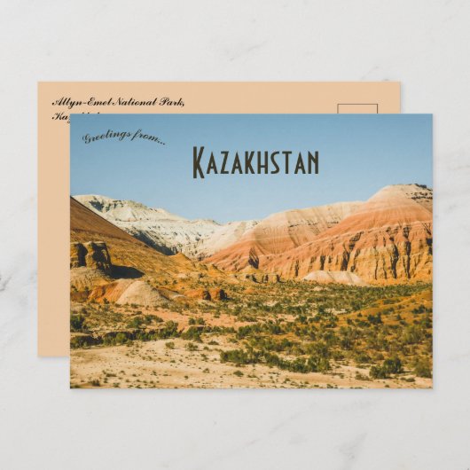 Nationaal park Altyn Emel Kazachstan Briefkaart (Voorkant / Achterkant)
