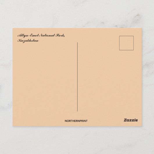 Nationaal park Altyn Emel Kazachstan Briefkaart (Achterkant)