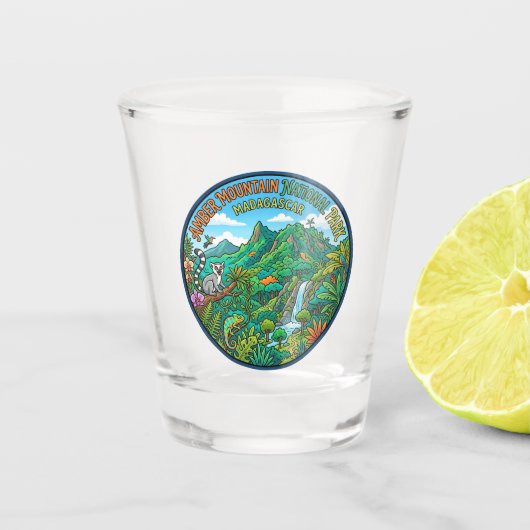 Nationaal park Amber Mountain Madagaskar Shot Glas (Voorkant)