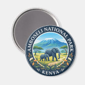 Nationaal park Amboseli Kenia Magneet (Voorkant / Achterkant)