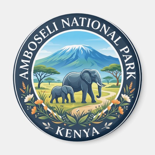 Nationaal park Amboseli Kenia Magneet (Voorkant)