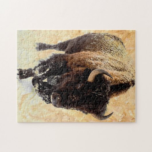 Nationaal park Amerikaanse Bison Natuur Outdoor Legpuzzel (Horizontaal)