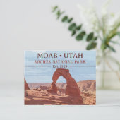 Nationaal park Arch Moab Utah in waterverf Briefkaart (Staand voorkant)
