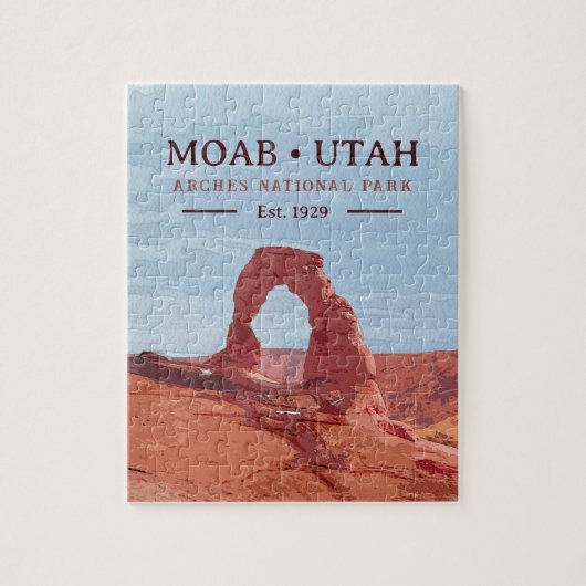 Nationaal park Arch Moab Utah in waterverf Legpuzzel (Verticaal)