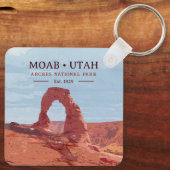 Nationaal park Arch Moab Utah in waterverf Sleutelhanger (Achterkant)