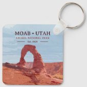 Nationaal park Arch Moab Utah in waterverf Sleutelhanger (Achterkant)