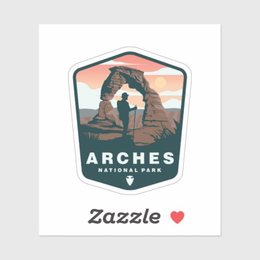 nationaal park Arches | Afgesneden Sticker (Vel)