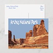 Nationaal park Arches, Briefkaart Moab Utah (Voorkant / Achterkant)