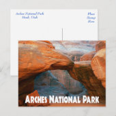 Nationaal park Arches, Briefkaart Moab Utah (Voorkant / Achterkant)