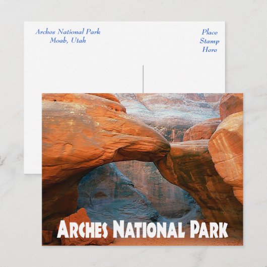 Nationaal park Arches, Briefkaart Moab Utah (Voorkant / Achterkant)