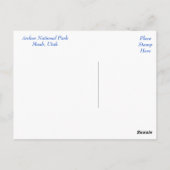 Nationaal park Arches, Briefkaart Moab Utah (Achterkant)