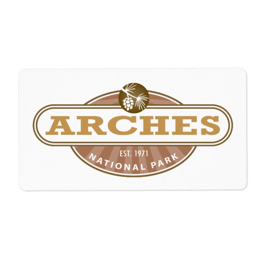 Nationaal park Arches Etiket (Voorkant)